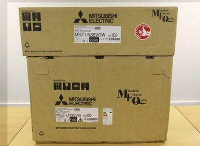 Внешний вид коробки с кондиционером Mitsubishi Electric MSZ-LN35VGW