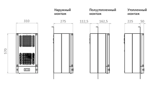 Фото №4 «Настенный шкафной кондиционер Nordsar RU1W-500 (220)ID»