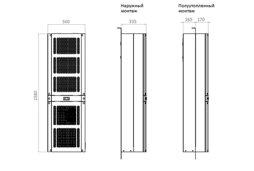 Фото №2 «Настенный шкафной кондиционер Nordsar RU4W-4000 (380)ID»